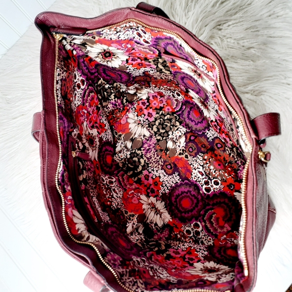 Vera Bradley Avery Claret Leather Tote - Picture 14 of 15